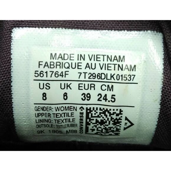 Converse Chuck Taylor All Star Madison Casual‎ Sneakers Womens Size 8 Purple - Picture 8 of 8